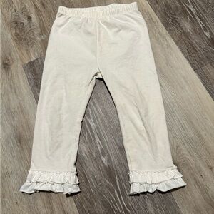 3/$10 First Impressions Cream Ruffle Leggings 24M